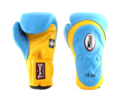 Twins Special Boxing Gloves BGVL6 Yellow Light Blue