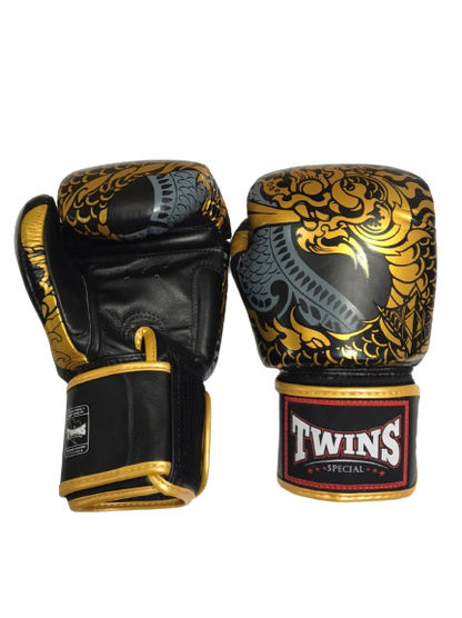 Twins Special Fancy Boxing Gloves FBGVL3-52 Gold Black