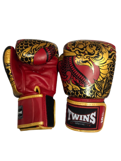 Twins Special Fancy Boxing Gloves FBGVL3-52  Gold Red