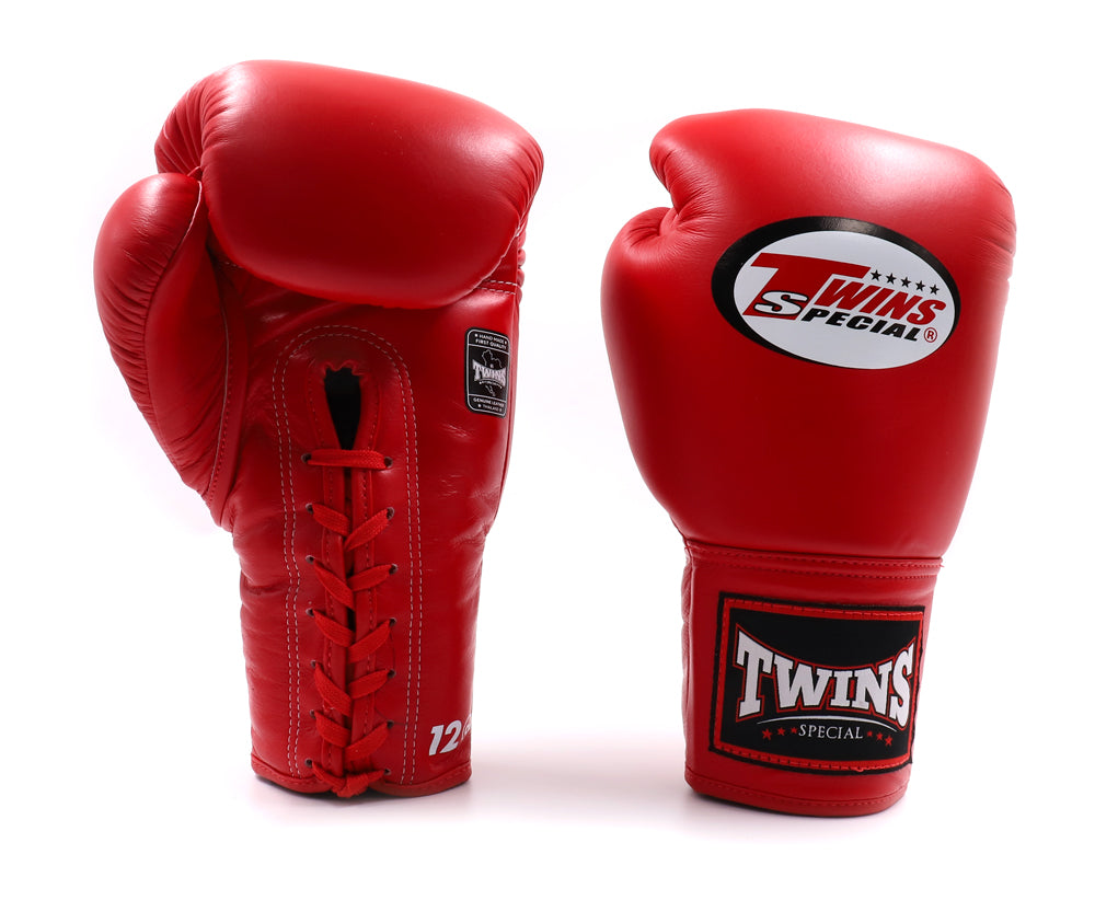 Twins Special Boxing Gloves BGLL1 Red Lace Up