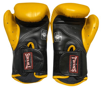 Twins Special Boxing Gloves BGVL6 Black Yellow Twins Special