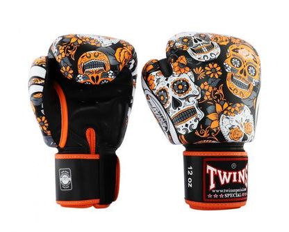 Twins Special BOXING GLOVES FBGVL3-53 SKULL ORANGE/BLACK Twins Special