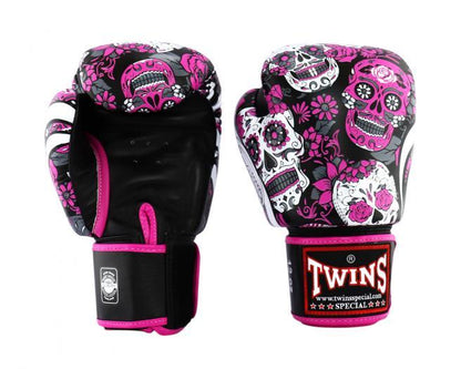 Twins Special BOXING GLOVES FBGVL3-53 SKULL PINK/BLACK Twins Special