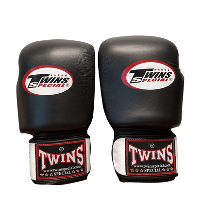 Twins Special Boxing Gloves BGVL3-2T Wh/Bk Black Front - SUPER EXPORT SHOP