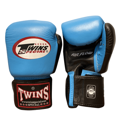 Twins Special Boxing Gloves BGVLA-2T Bk/Lt.Bu/Bk light Blue Front