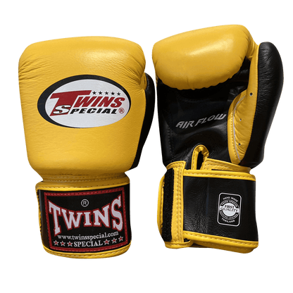 Twins Special Boxing Gloves BGVLA-2T Bk/Ye/Bk Yellow Front