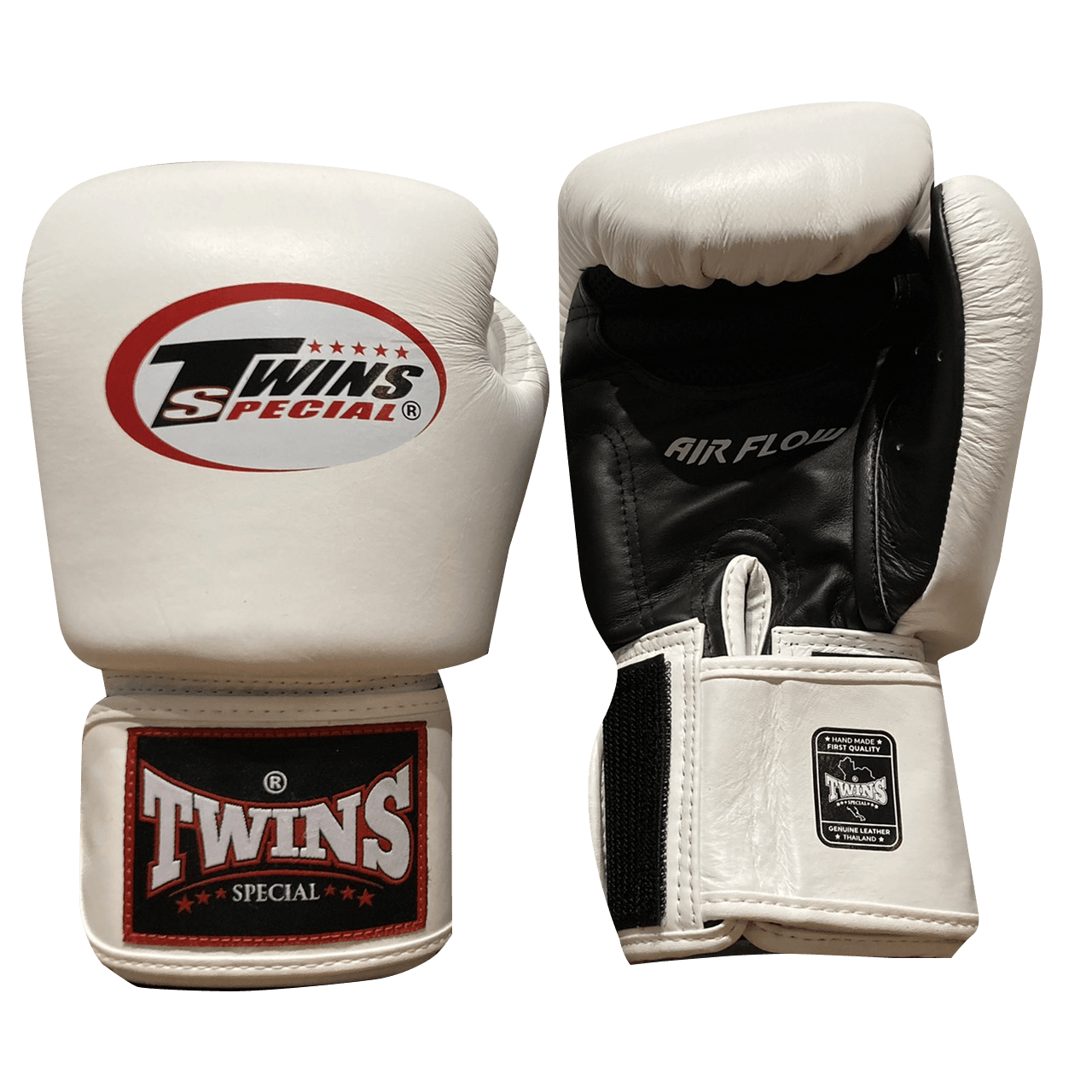 Twins Special Boxing Gloves BGVLA2 Black White Black WHITE FRONT - SUPER EXPORT SHOP