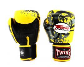 Twins Special BOXING GLOVES FBGVL3-38 BLACK YELLOW